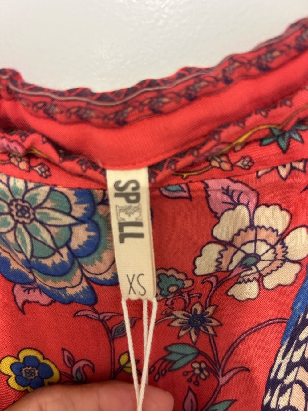 Spell Pink Floral Maxi Skirt with Tassel Waist - Picture 5 of 5